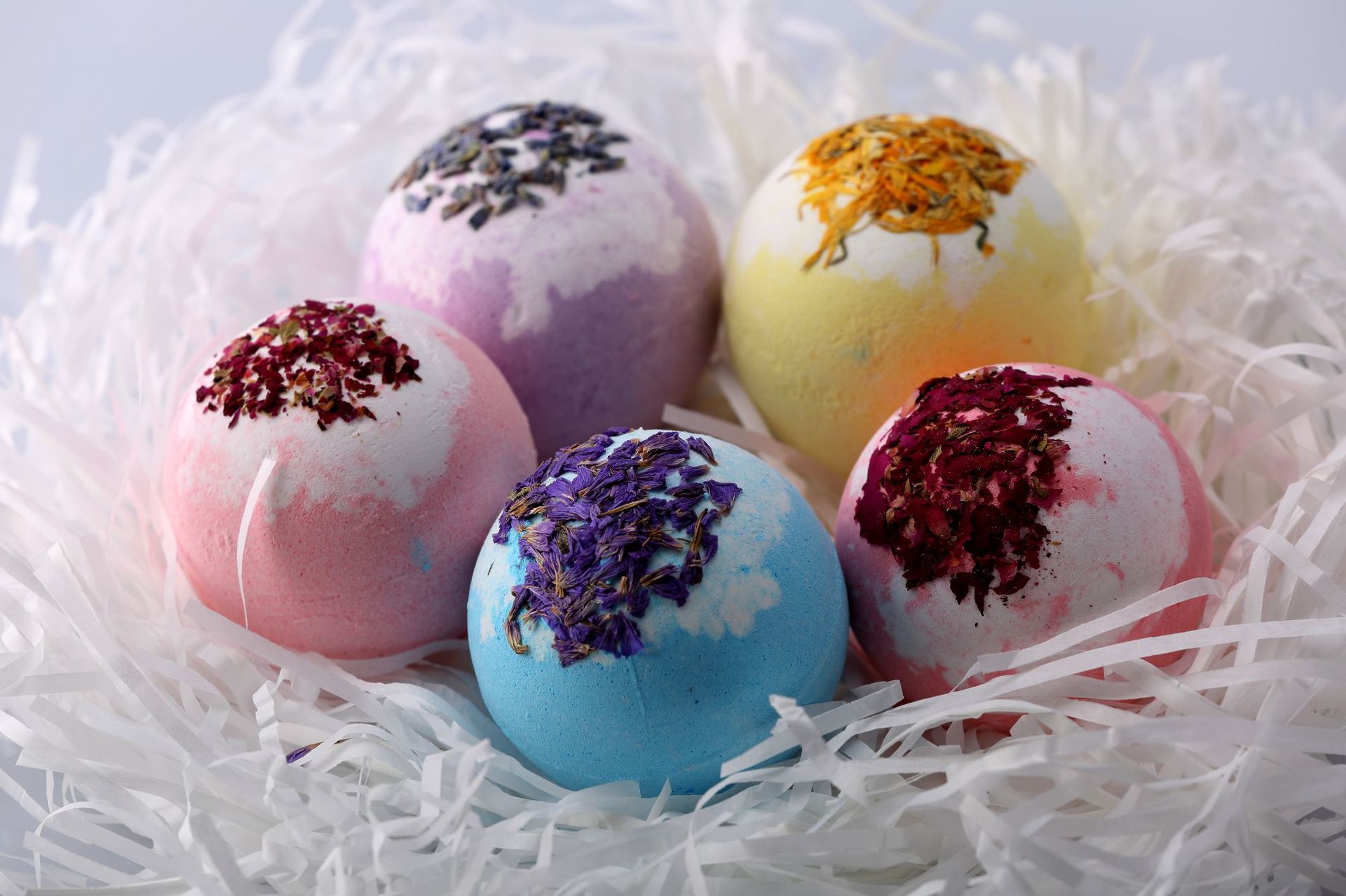 跨境干花浴盐球泡澡球浴球泡泡球气泡弹爆炸盐球2-4-6个彩盒