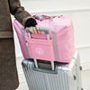 廠家直銷日式旅行純色小清新圓標拉杆包折疊旅行收納袋衣物整理包
