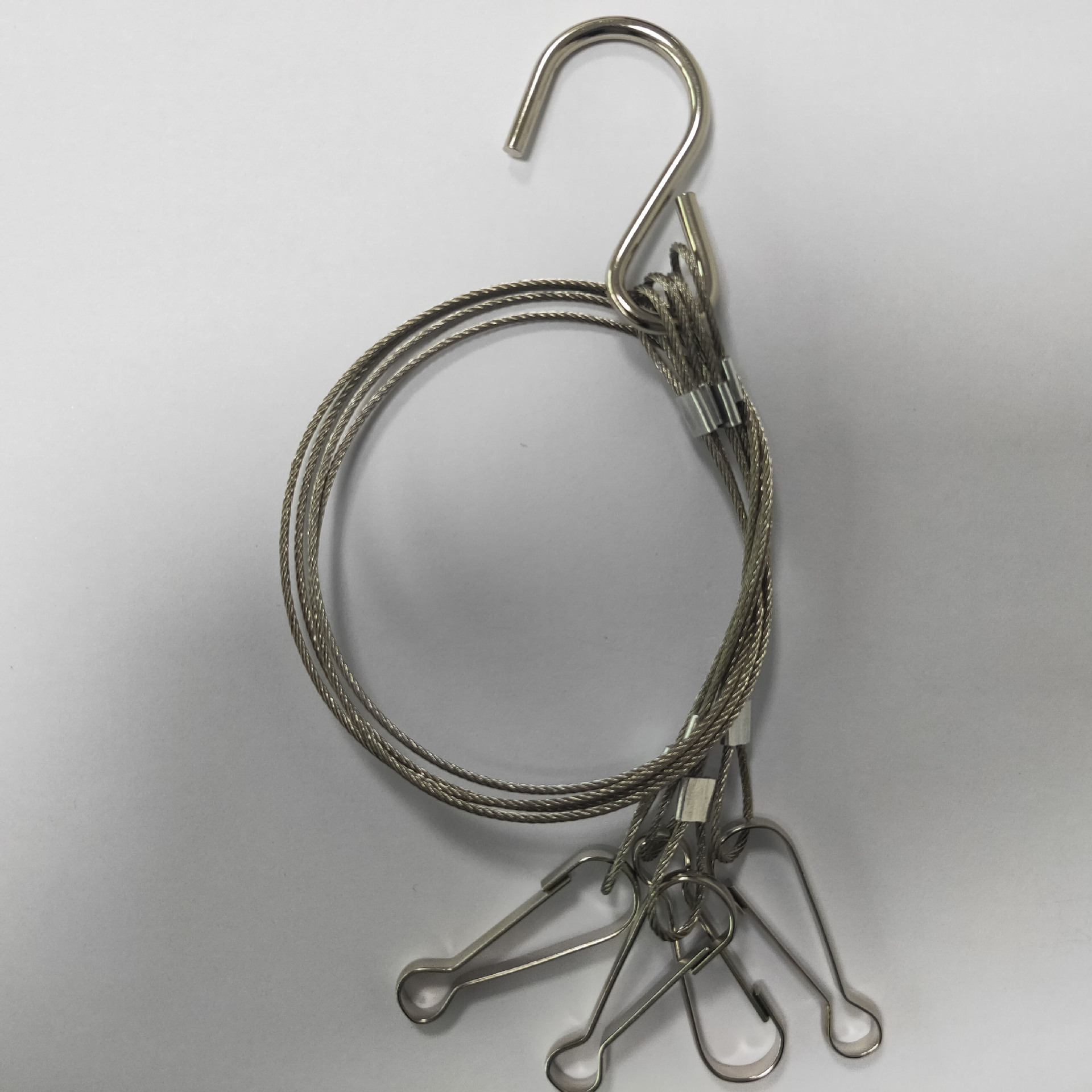 led植物灯钢丝绳 安全吊绳 安全挂钩 植物生长灯安全挂绳三线四线