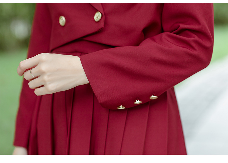 锡兰红茶jk制服校供大小姐高腰显瘦护奶裙西服套装学院风高校