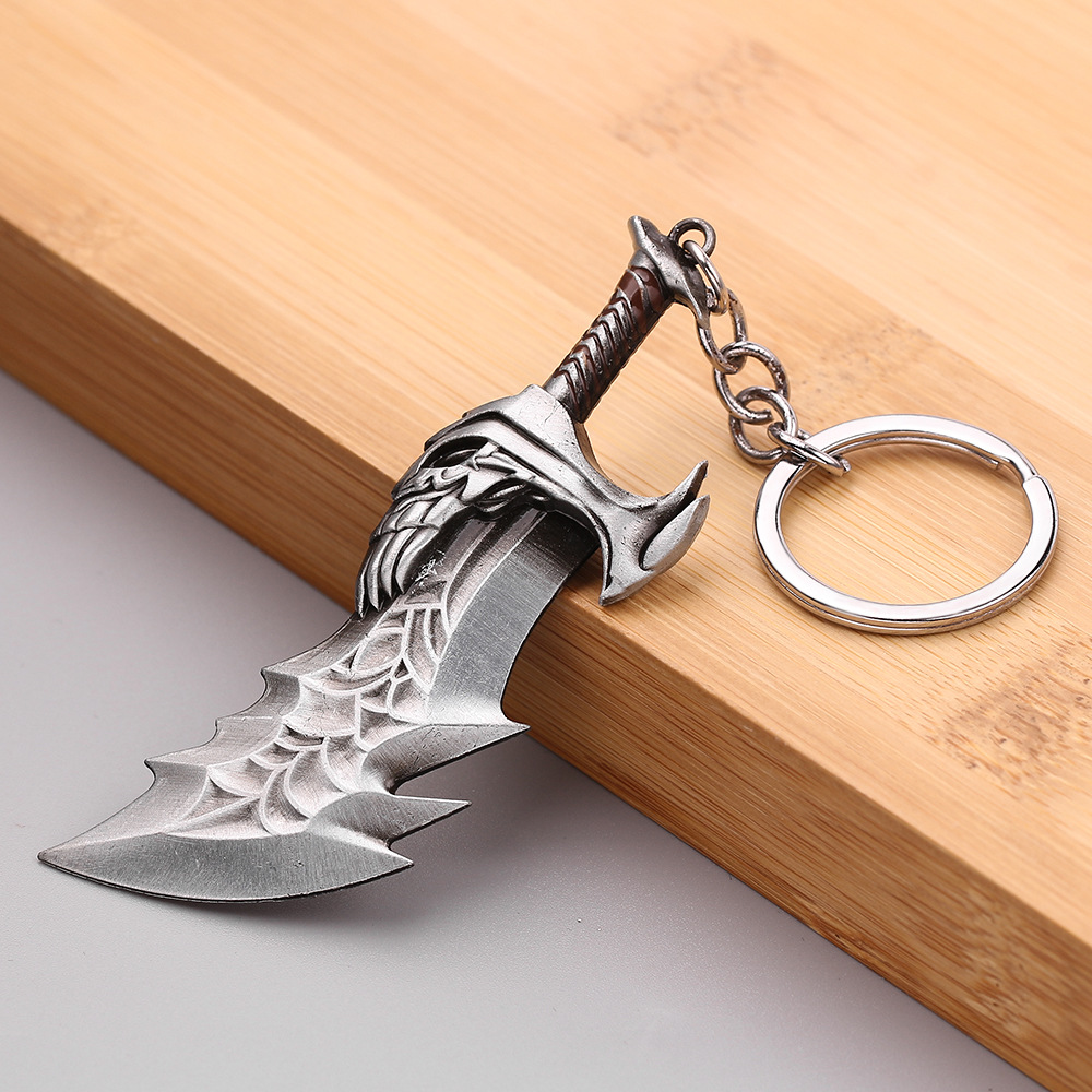 战神奎爷武器模型大刀钥匙扣 god of war混沌之刃钥匙扣