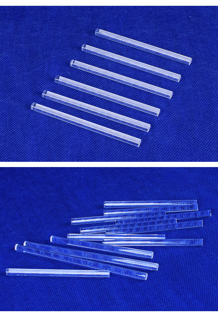 厂家直销 石英棒半导体透明石英棒石英玻璃棒半圆棒支持定制