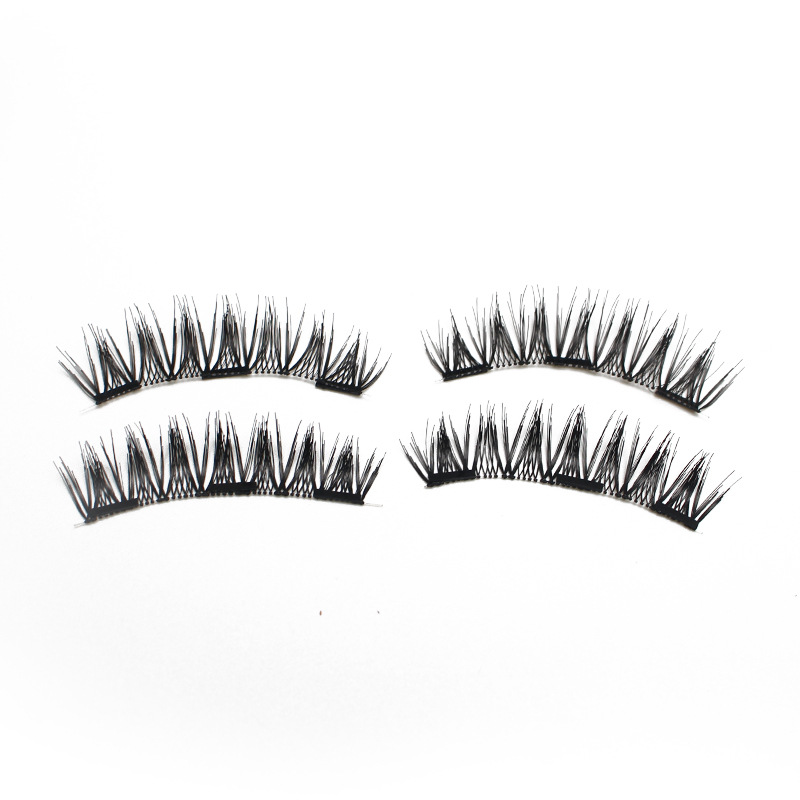 Dingsen Magnet False Eyelashes Glue-Free Eyelash 4 Pieces Magnetic Eyelash Style without Clip