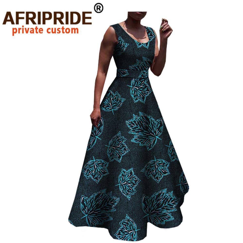 African Print Short Sleeve Women's Slim Dress African Spring Casual Dress1825006