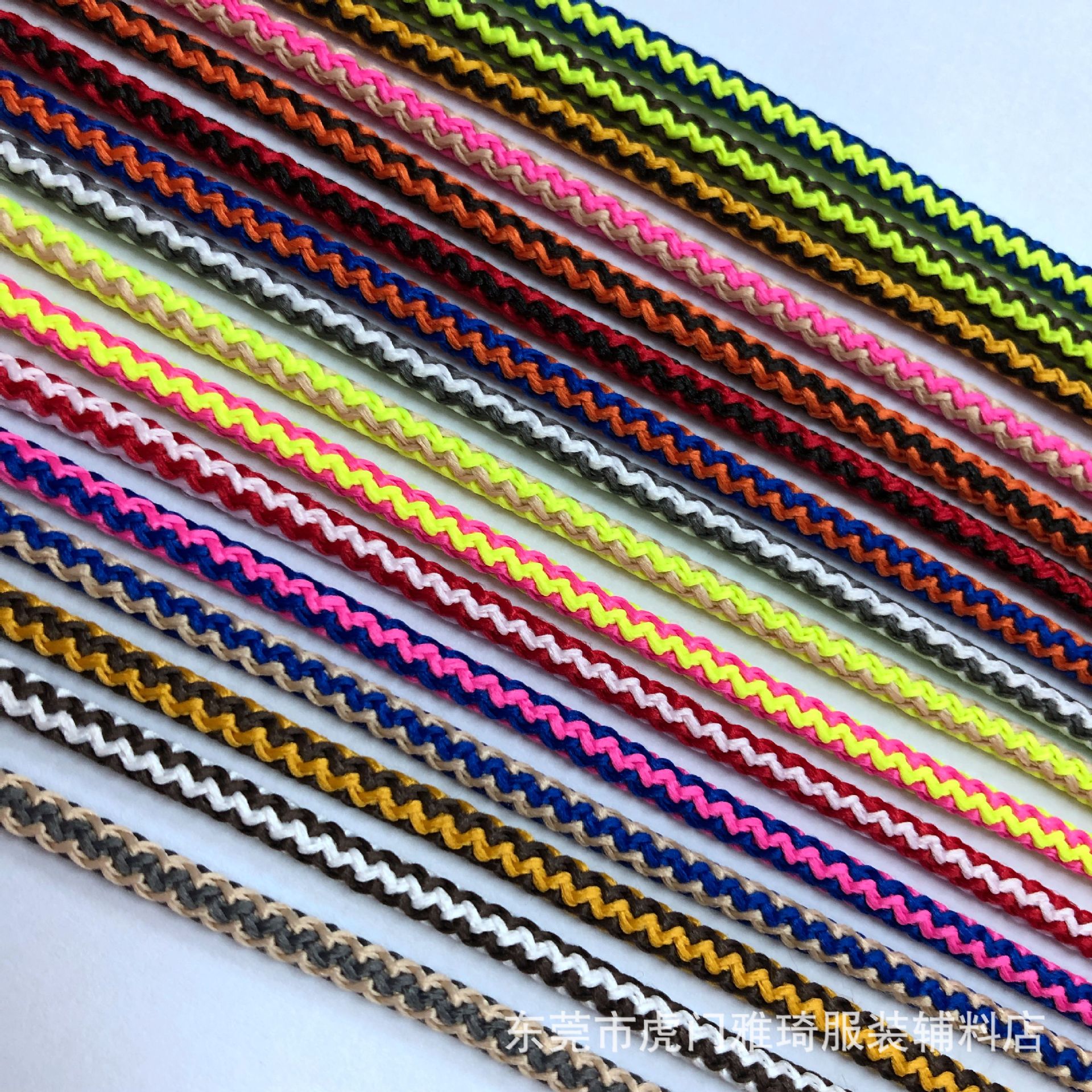 厂家批发双色鞋带绳衣帽裤绳带手提袋绳子服装辅料织带间彩色现货