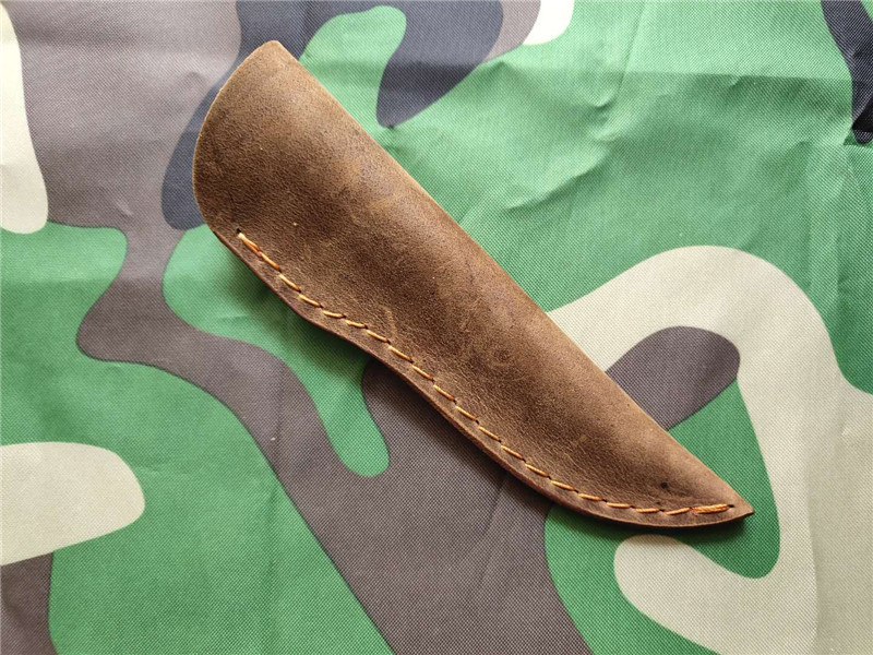 现货头层刀套牛皮刀套通用款刀鞘保护套户外直刀小号刀套疯马皮套