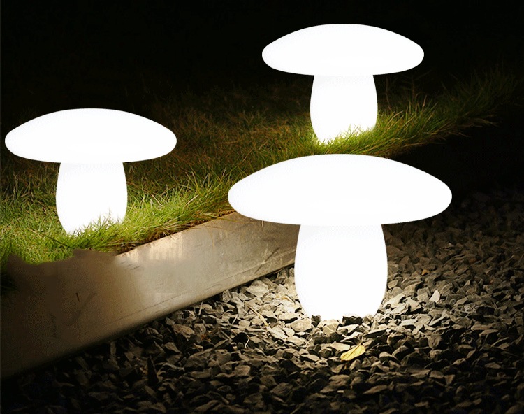 led发光蘑菇灯景观装饰庭院草坪灯创意造型户外防水游乐玩具夜灯