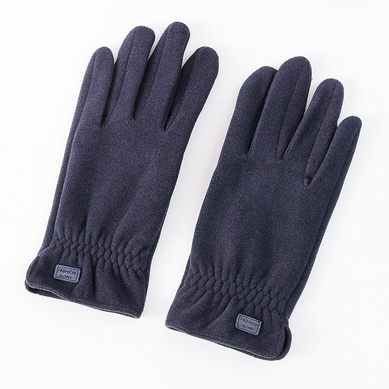 Winter Men's Warm Gloves Riding Touch Screen Driving Fleece-Lined Thickening Thermal Insulation Heating Cold-Proof Mountaineering Skiing Y-1