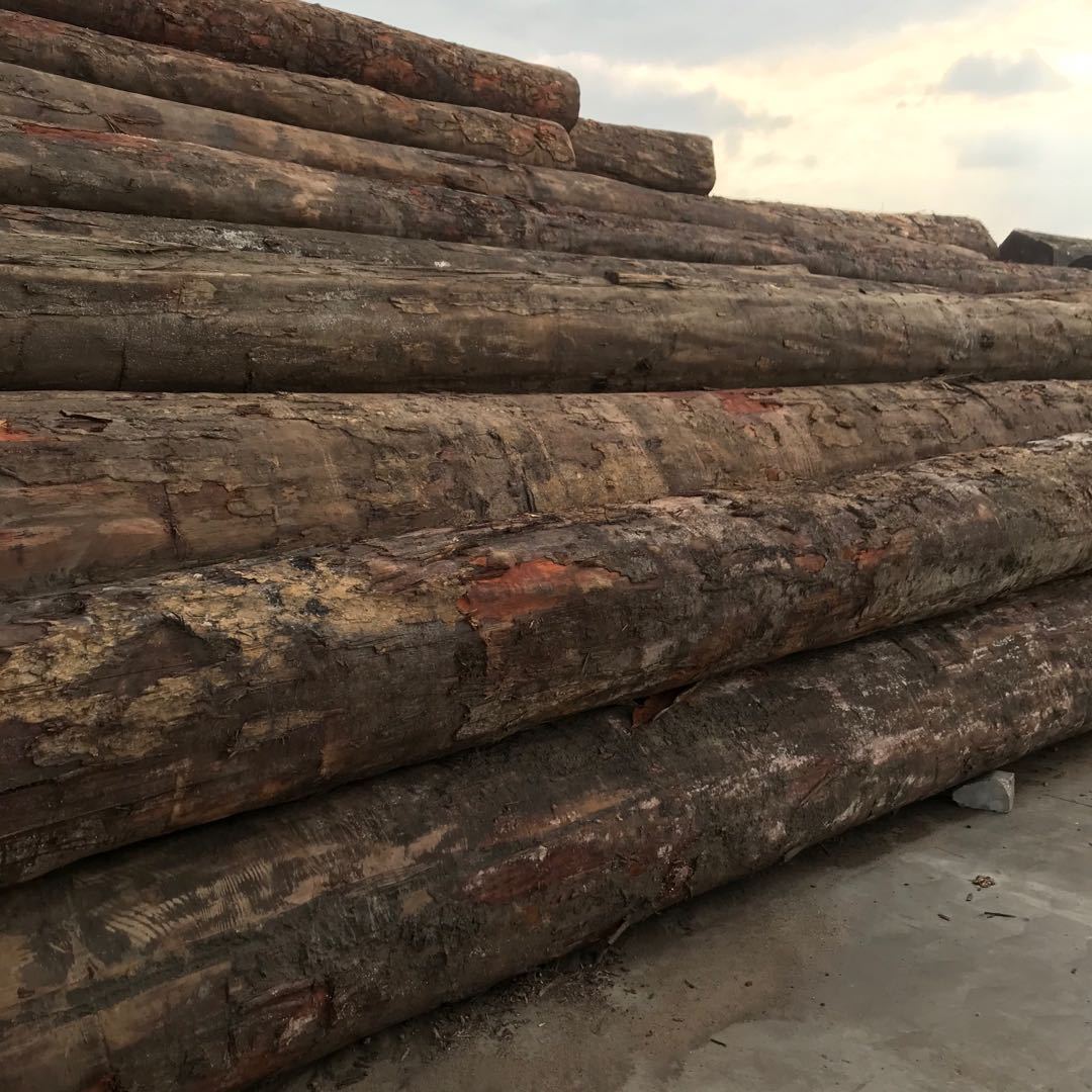 非洲大红檀尼奥维原木_精品家具料户外工程防腐料_张家港原木批发