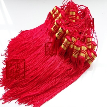 加密黄线缠头灯笼须穗子挂须批发挂绳流苏diy装饰吊须