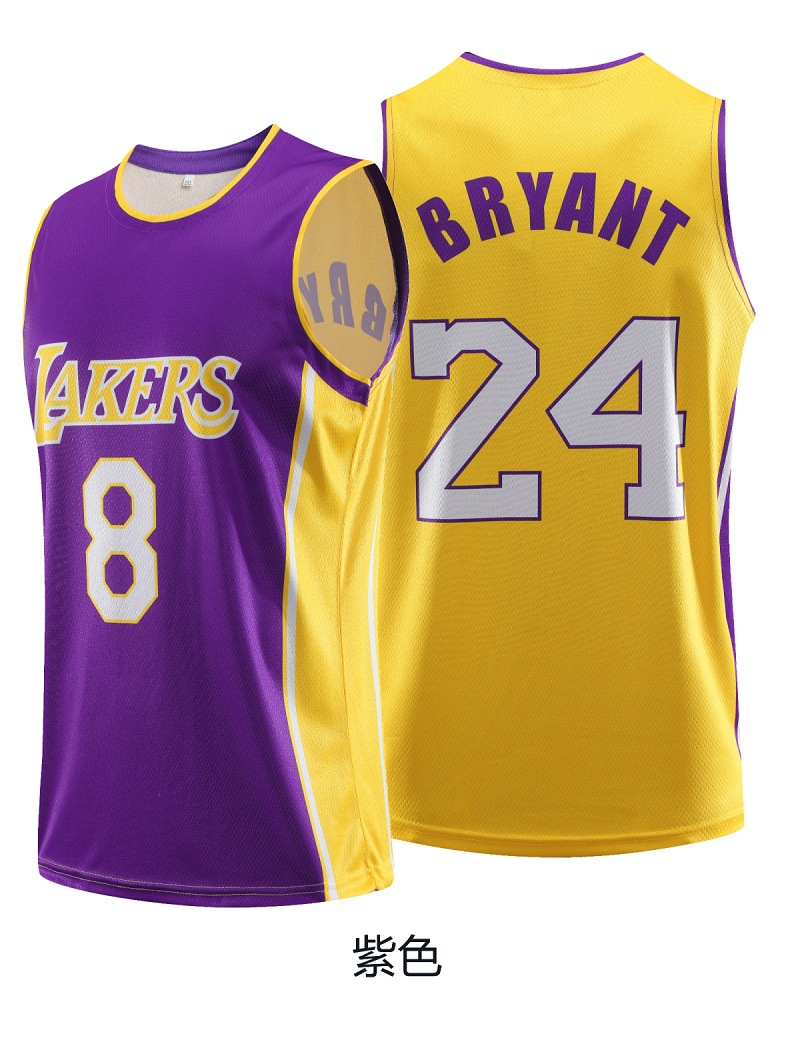 湖人科比8号球衣24号科比篮球衣鸳鸯篮球服单件女比赛训练队服男