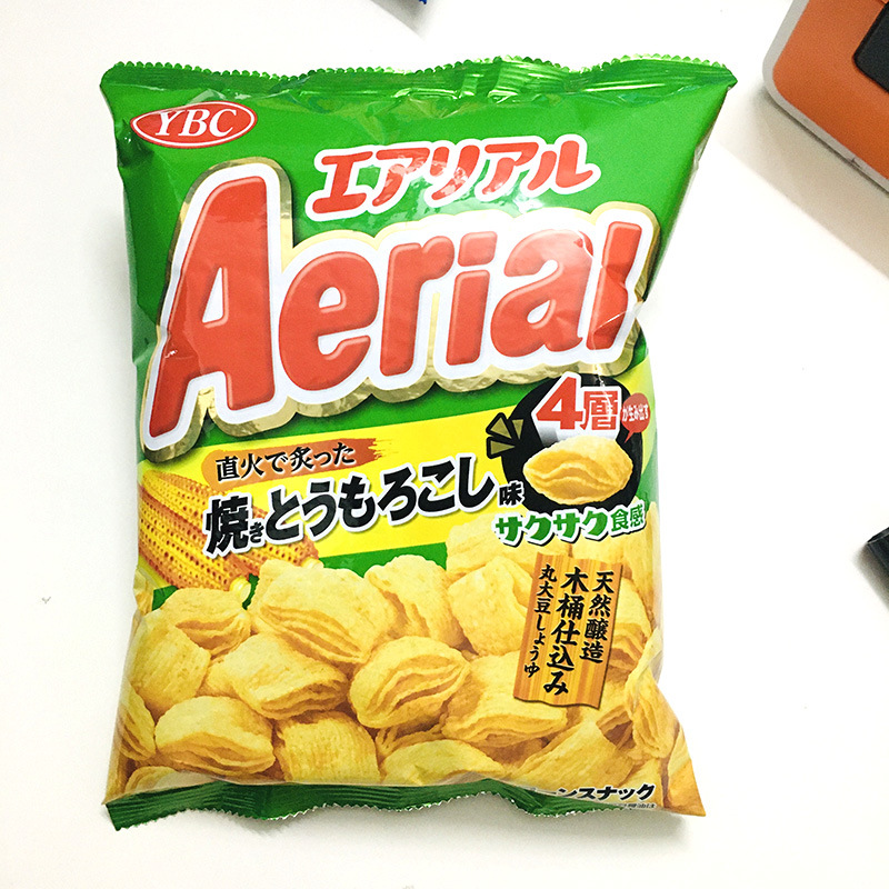日本代购 ybc aerial四层空心脆香浓芝士薯片日本烧烤玉米儿童食