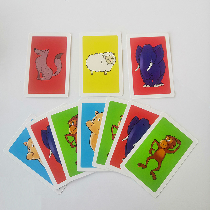 桌游德国心脏病便携版卡牌代替铃铛含动物牌和惩罚牌纸牌游戏