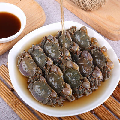 2瓶包邮醉白玉蟹鲜活腌制生呛螃蟹生腌蟛蜞咸蟹醉蟹宁波海鲜