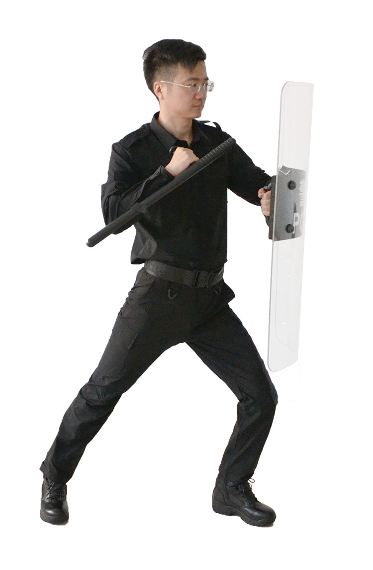 厂家批发防暴盾牌 保安手持防护透明pc方盾牌 学校幼儿园安保器材