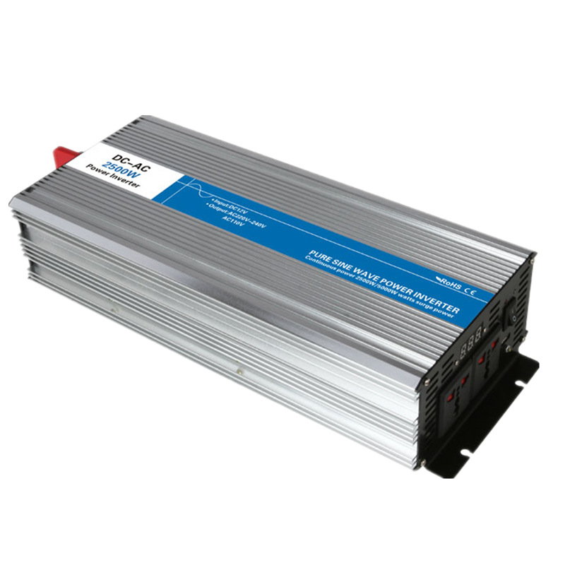 厂家直销 车载纯正弦波逆变器2500w 12/24/48v转220v电源逆变器