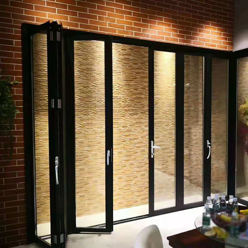 铝合金重型推拉折叠门钢化玻璃隔断厨房阳台客厅门折叠门厂家直销