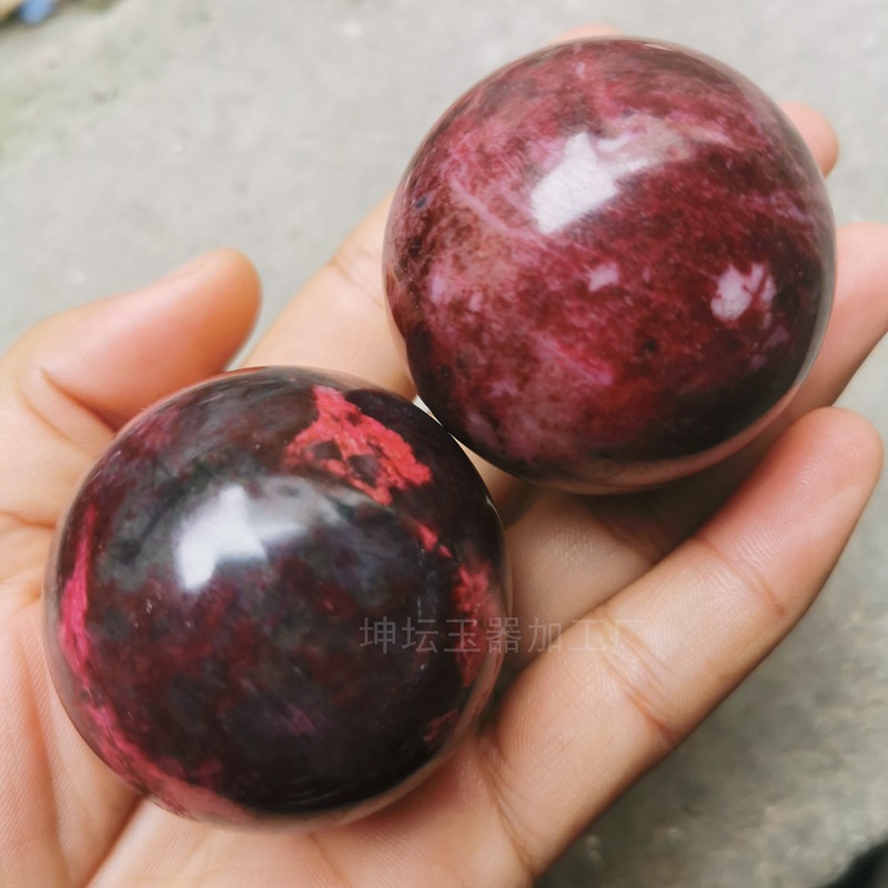 peach blossom jade jade handball massage handball elderly fitness jade hand ball crafts crafts gift for the elderly