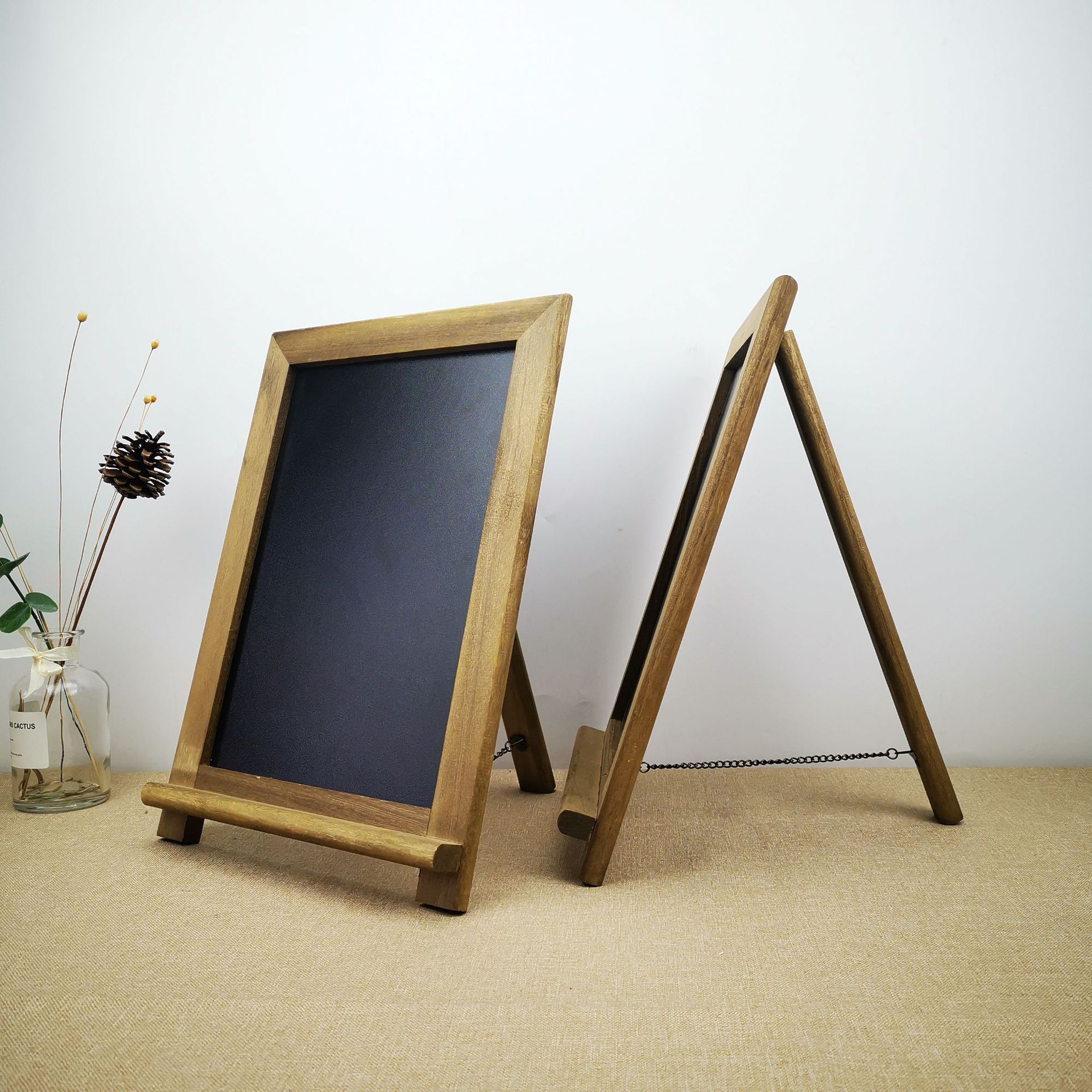 热销木制黑板家居支架小黑板 新款木制写字板小黑板画板可定制