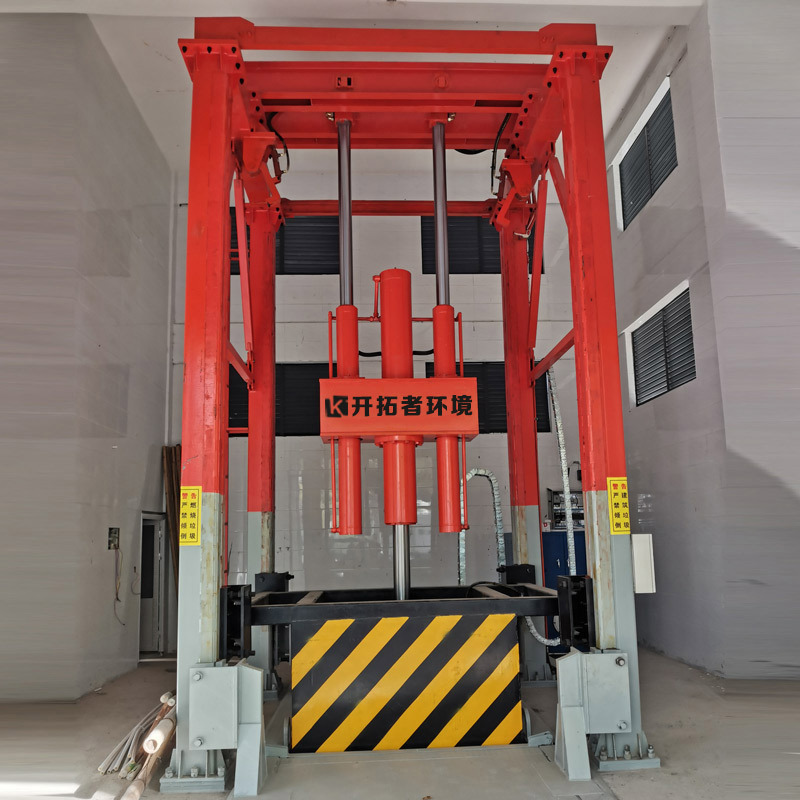 垂直式垃圾压缩转运站 乡镇垃圾中转压缩设备 小型垃圾处理中转站-阿