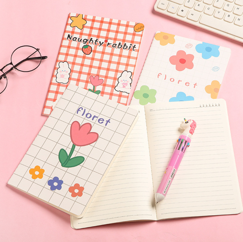 A5 Cute Creative Cartoon Stitching Diary Student Homework Notes Notebook South Korea Student Stationery