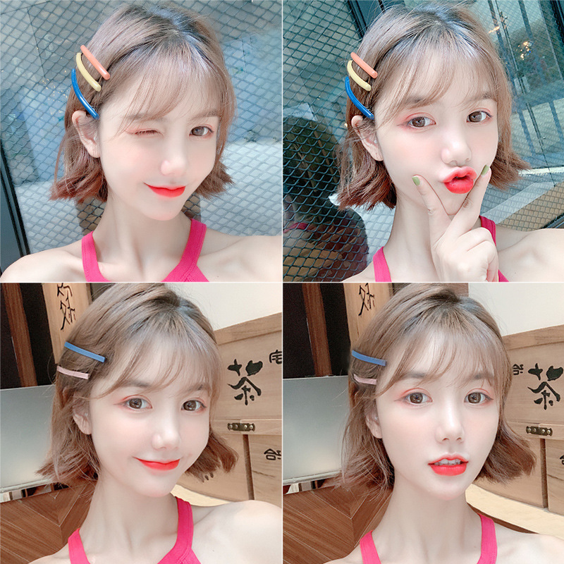 Morandi Barrettes Women's Hair Clip Simple Hair Clip Korean Clip Online Influencer Refined Side Clip Fringe Clip Headdress