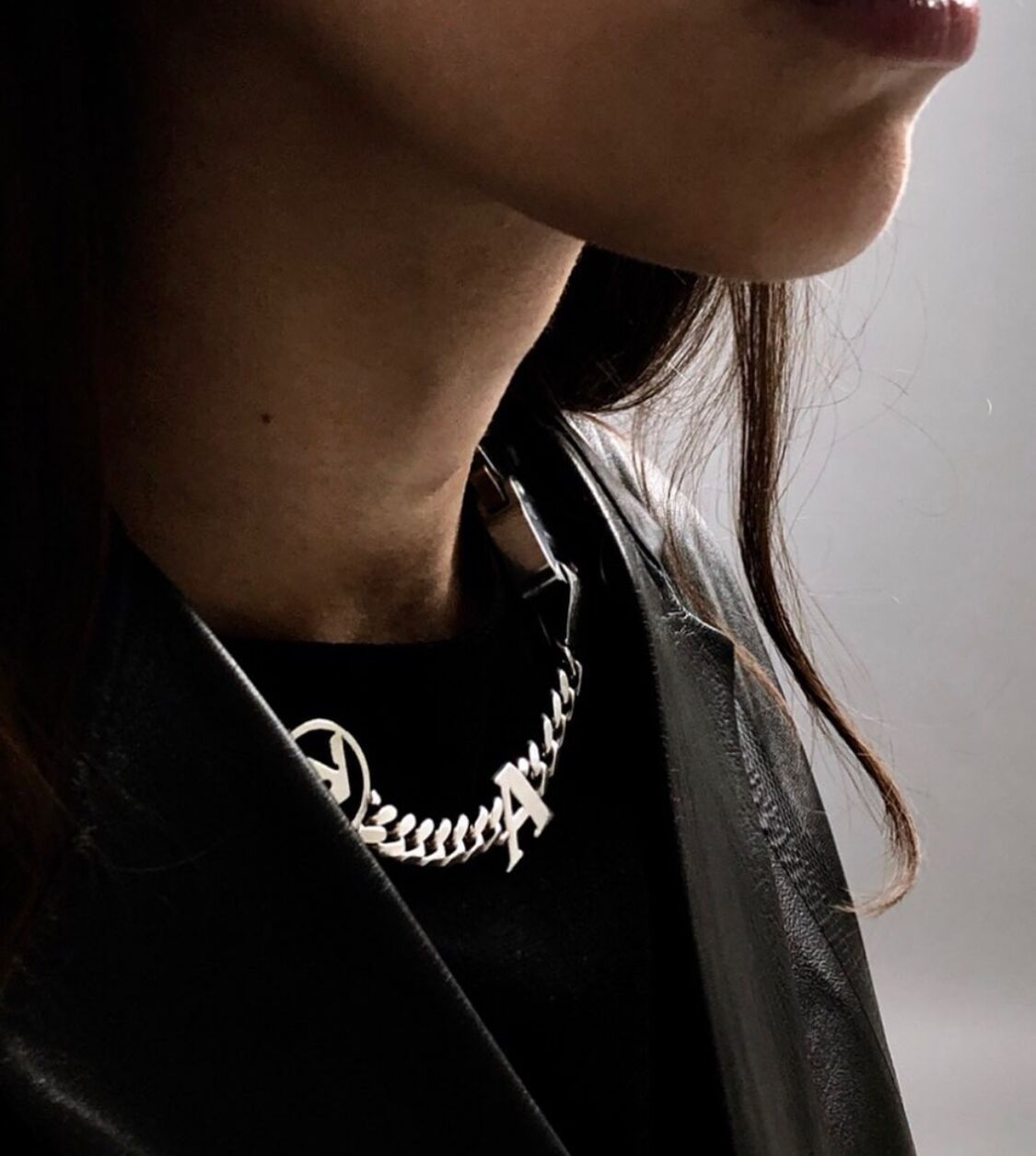 1017 alyx 9sm 工业机能风钛钢项链 男女嘻哈潮人金属扣英雄项链