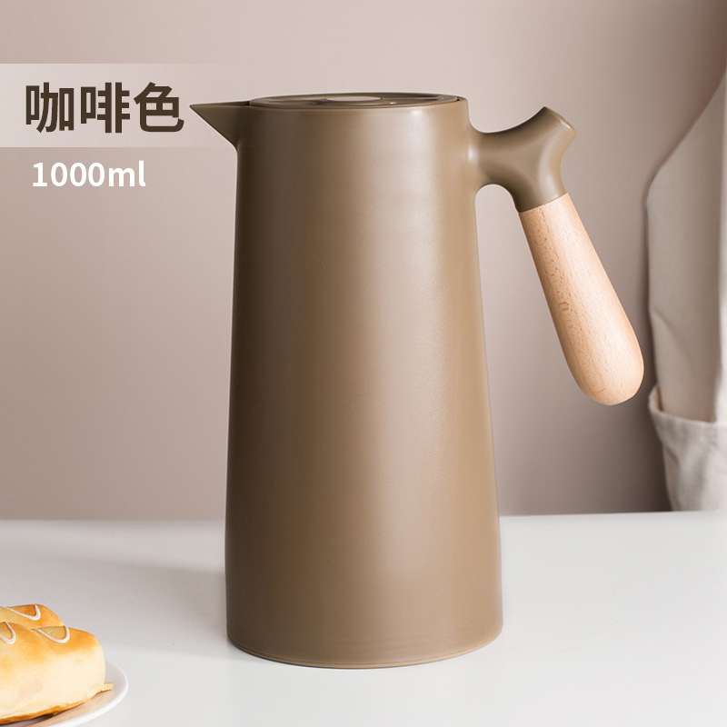 Nordic Thermal Insulation Kettle Household Thermal Pot Glass Liner Thermal Bottle Thermos Kettle Coffee Pot 1L Printing