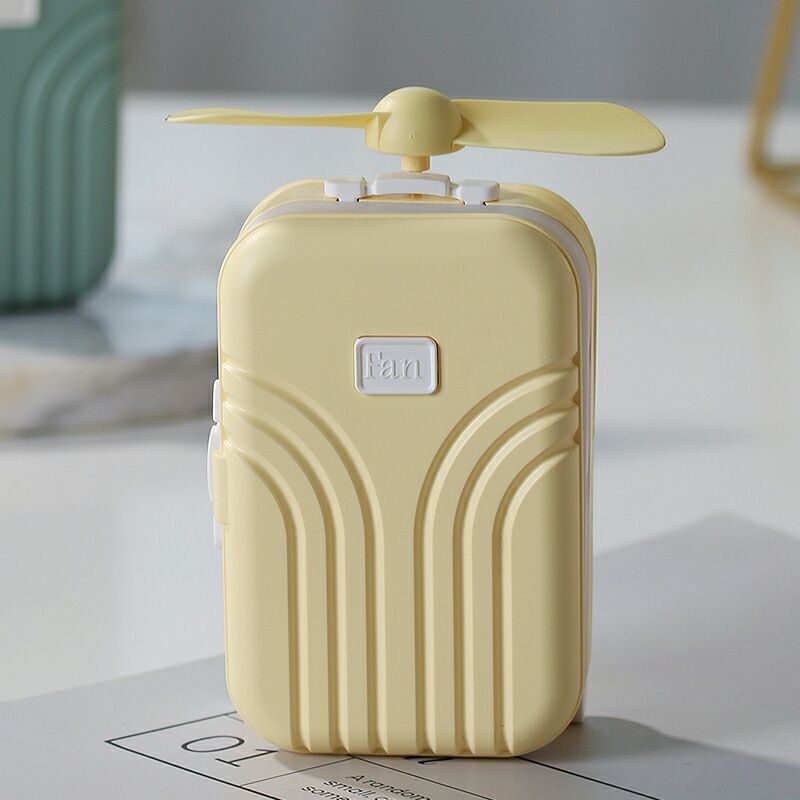 Luggage Led Cosmetic Mirror Fan USB Charging Mini Handheld Fan Suitcase Portable Little Fan