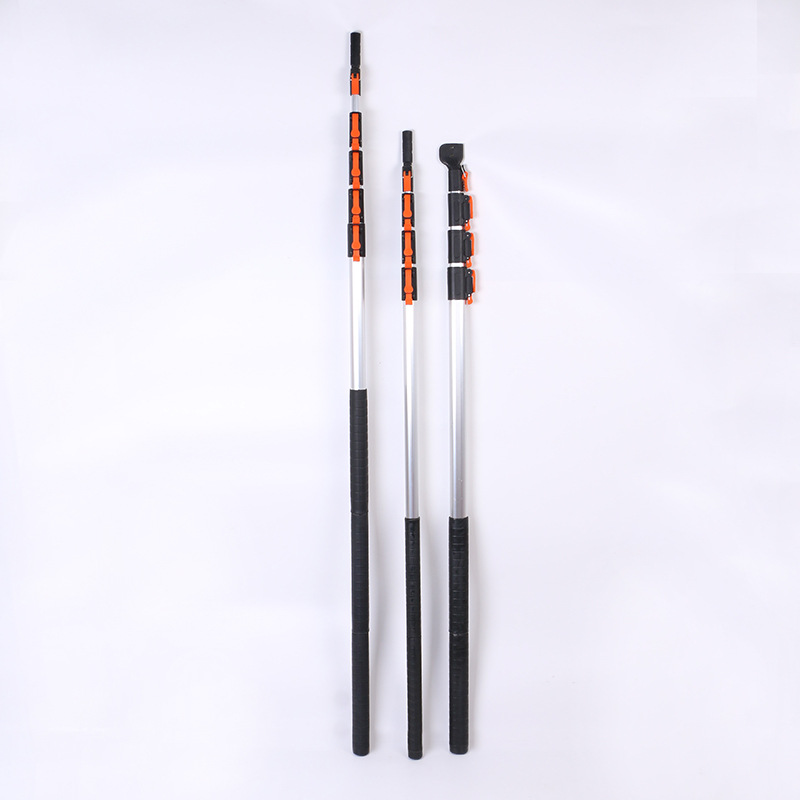 新款伸缩杆 3米至7米铝合金加长伸缩杆 卡扣式高空剪杆园艺剪杆