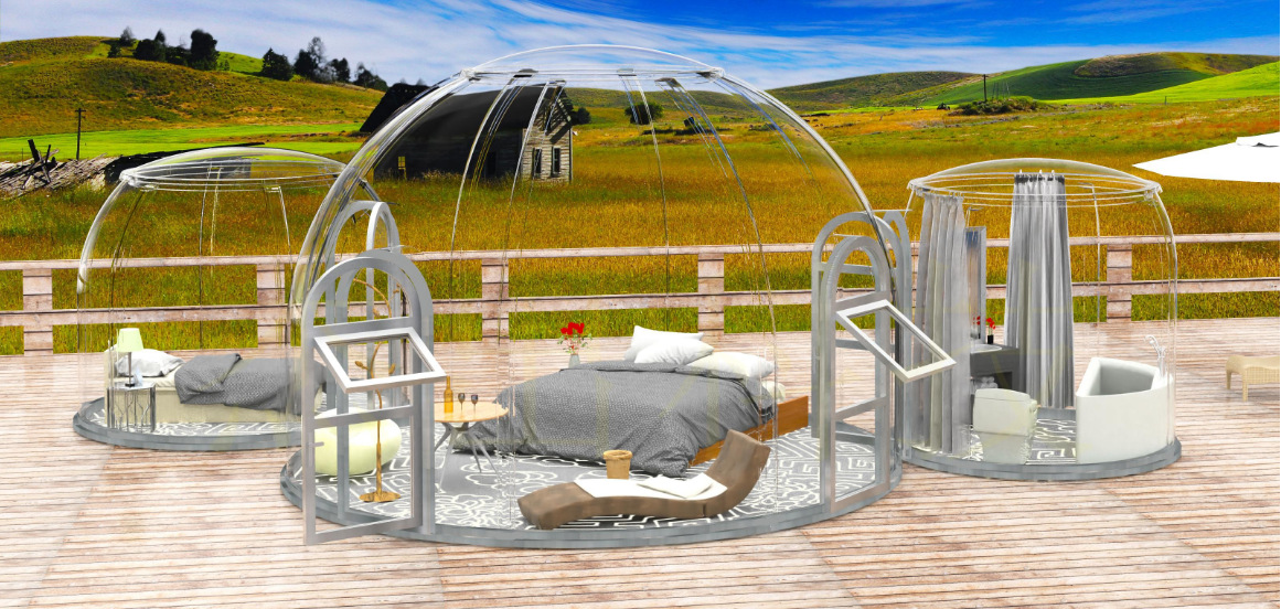 福建pc星空房网红打卡婚礼泡泡屋餐厅民宿圆形透明房特价3.5米款