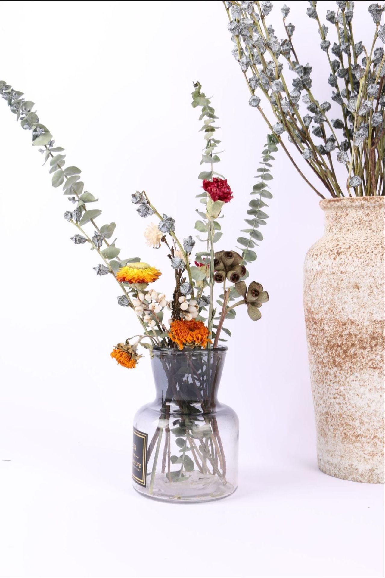 尤加利果蓝桉果插花花束现货diy日式复古森林系植物干花拍照道具