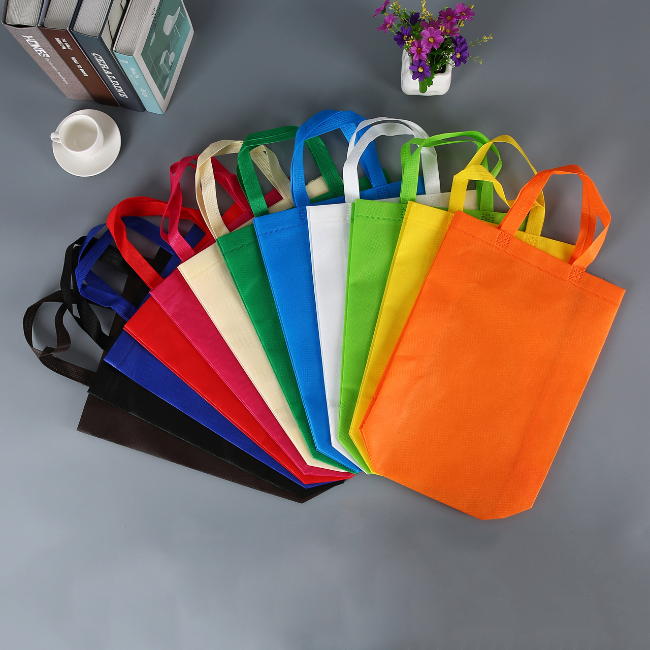 Non-Woven Bag Spot Non-Woven Bag Folding Shopping Bag Environmental Protection Bag Coated Non-Woven Bag Printed Logo