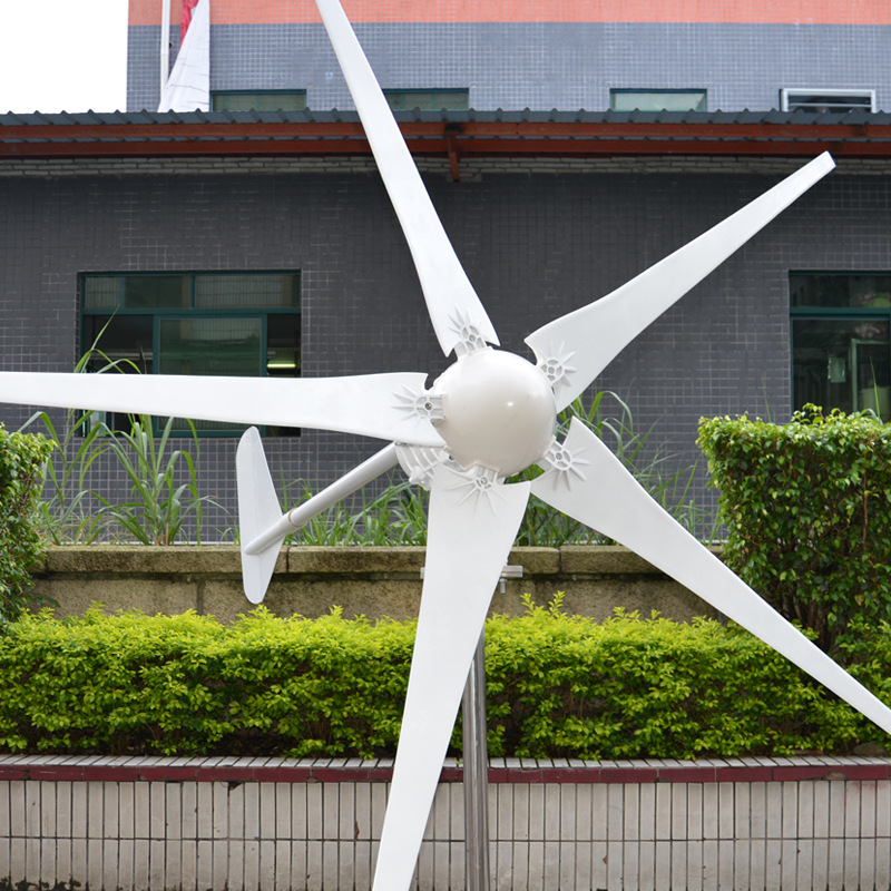 供应2000w48v风力发电机2kw风光互补家用风能发电五叶片微风启动