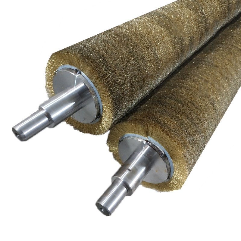 厂家直销缠绕式弹簧钢丝刷 镀铜钢丝刷辊 除锈打磨不锈钢丝抛光刷