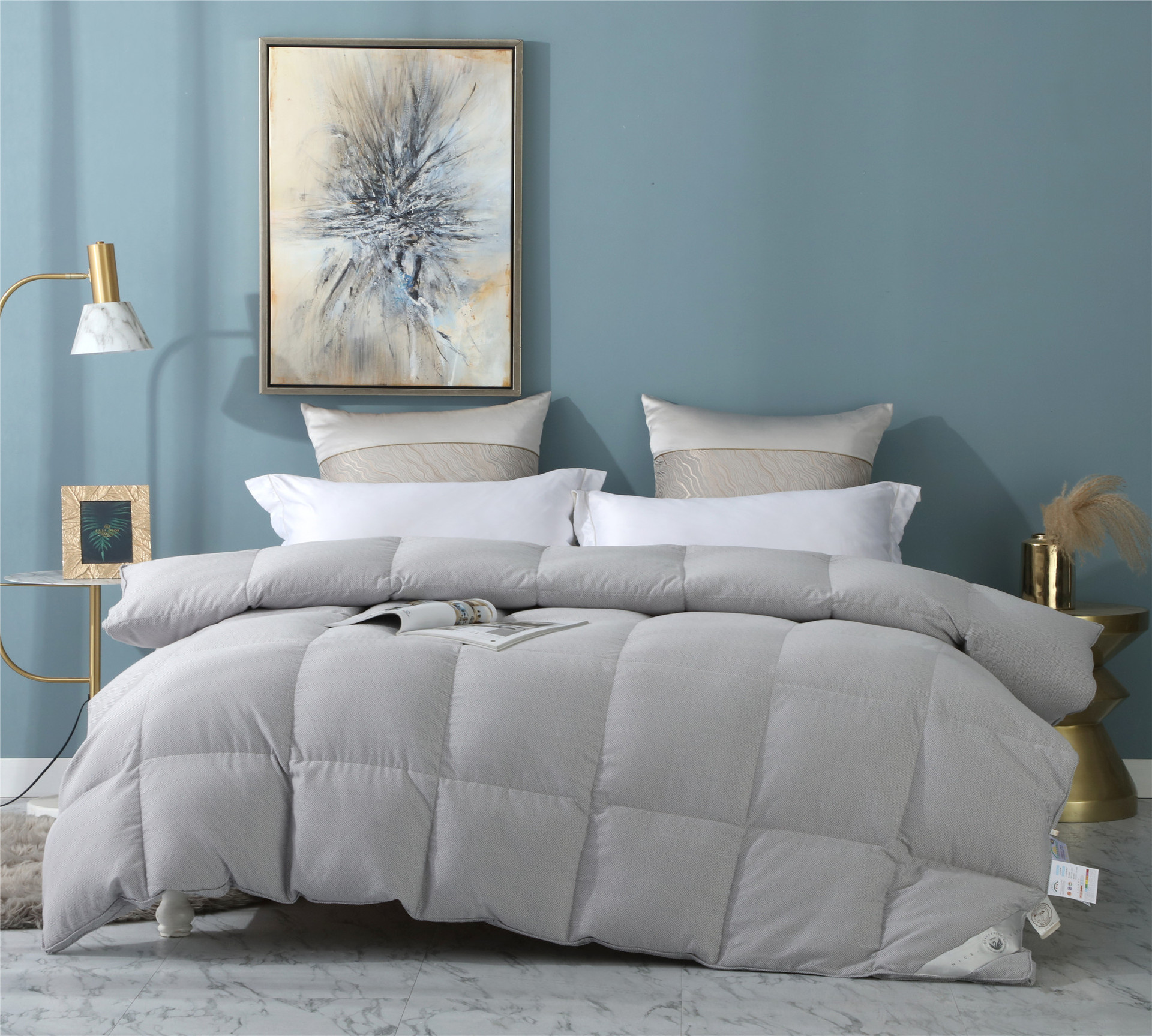 120支150支羽绒被壳 立衬工艺 自充绒羽绒被套半成品批发-阿里巴巴