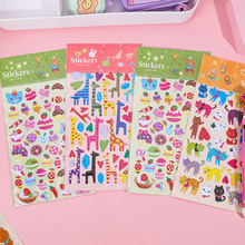 韩国贴纸儿童卡通动漫立体泡泡贴纸幼儿园宝宝奖励贴画不干胶粘纸