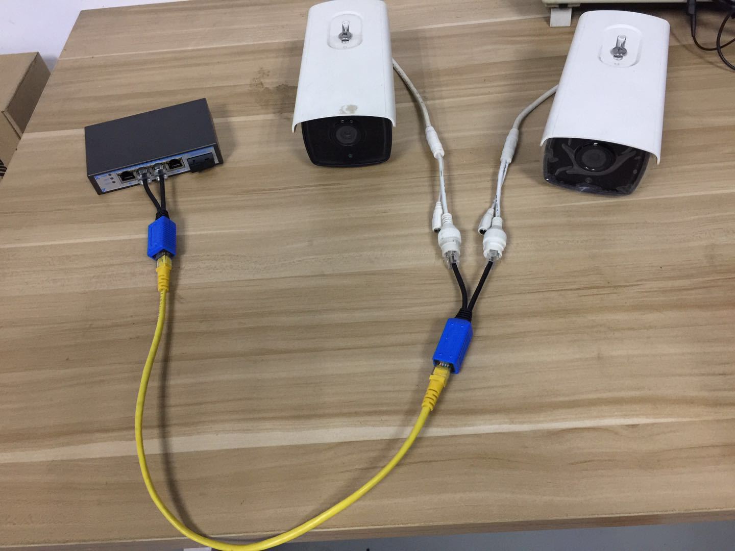 网络信号分离器 upoe分离器 一根网线传输2路网络信号