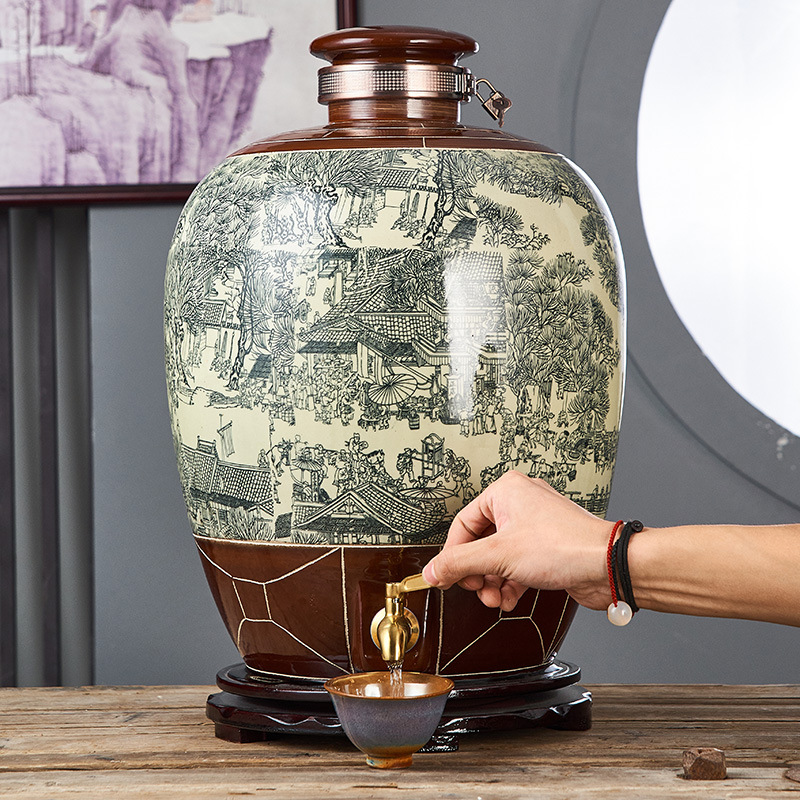 0成交7394个酒坛子景德镇陶瓷3斤/5斤装家用密封窖藏空酒瓶酒灌酒壶存