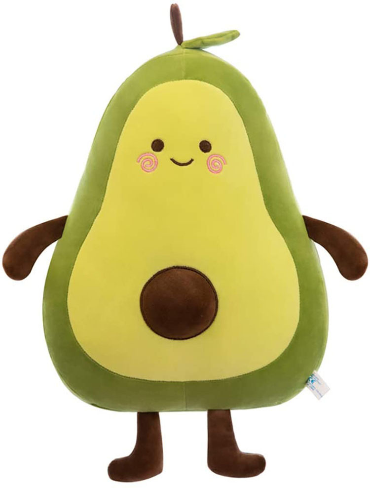 厂家批发毛绒玩具呆萌牛油果卡通婴儿陪睡玩偶