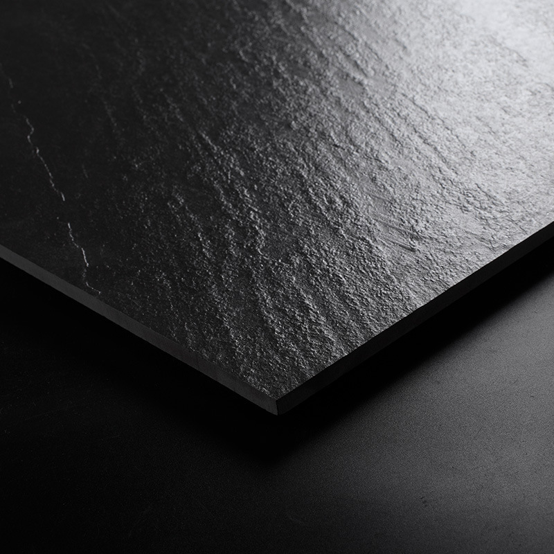 黑色通体青石板岩瓷砖院子仿古砖青石板室外户外露台地砖600x600