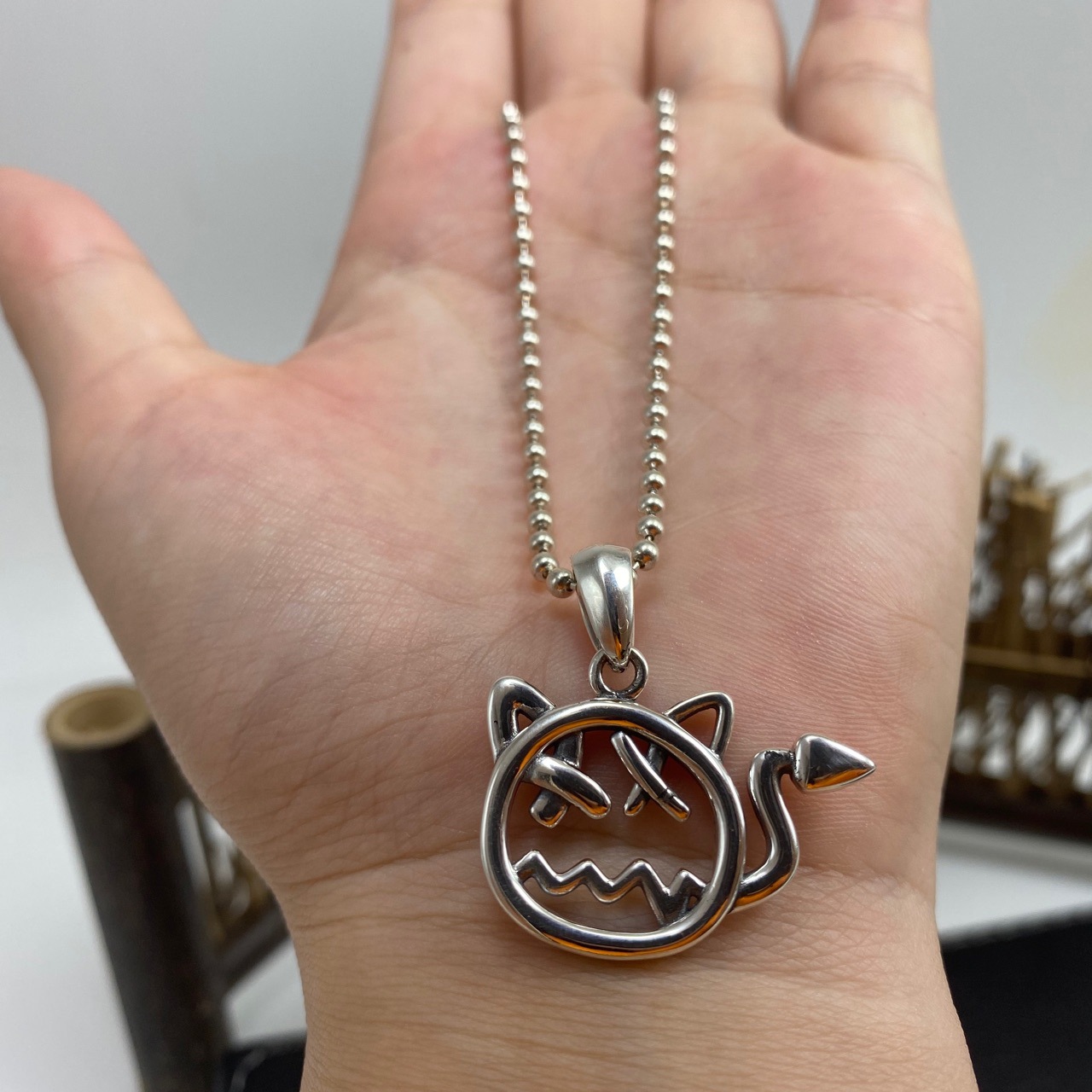 新款s925小鬼王琳凯同款小恶魔项链女嘻哈潮牌ins冷淡风个性吊坠