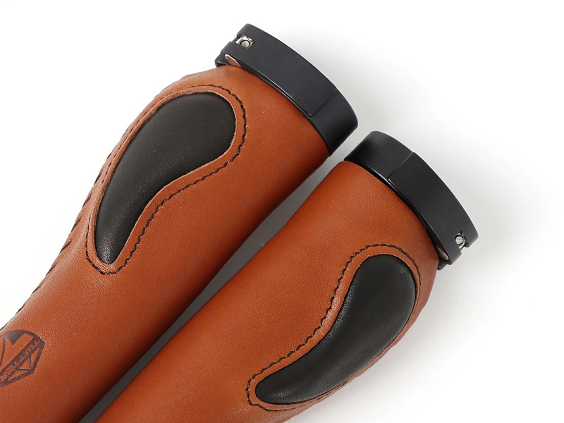 骓特高档牛皮快拆把套山地自行车防滑防震把手套舒适肉球握把