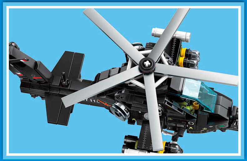 森宝202122直10武装直升飞机模型儿童男孩子益智拼装积木玩具礼物