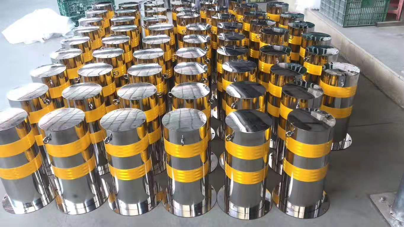 柱预埋活动型道路警示304不锈钢警示不锈钢路桩反光隔离桩