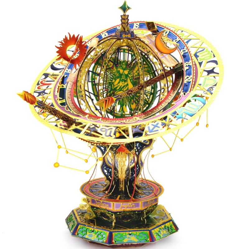 艺模3d立体金属拼图十二星宫魔幻建筑模型成人高难度diy拼装玩具
