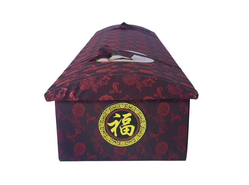 厂家直供纸棺火化棺文明棺环保棺一次性纸棺福字永远怀念棺