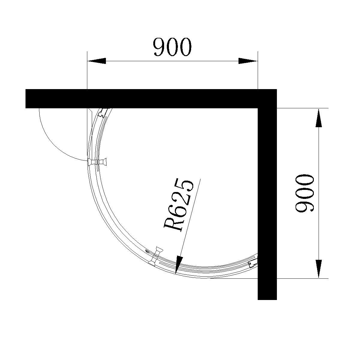 厂家现货扇形淋浴房 不锈钢静音轮 6mm钢化透明 订货送置物架