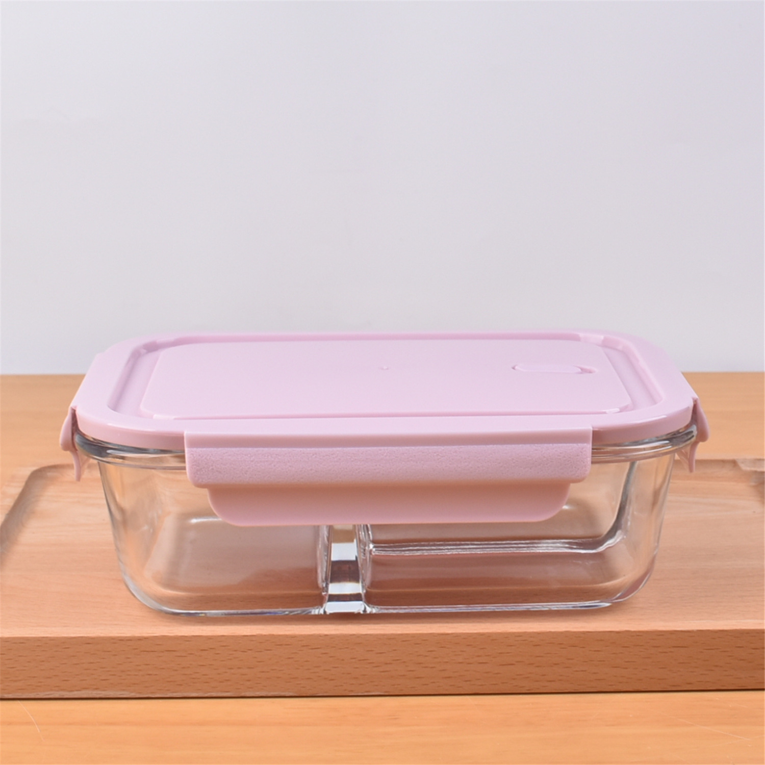 长方形玻璃保鲜碗密封保鲜盒分隔玻璃饭盒微波炉可用批发定制