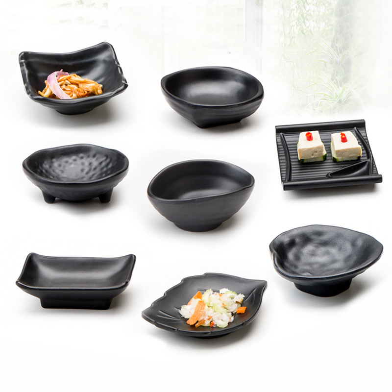 酒店密胺日式仿瓷火锅餐具磨砂辣椒调味酱油料味碟塑料小吃碟子